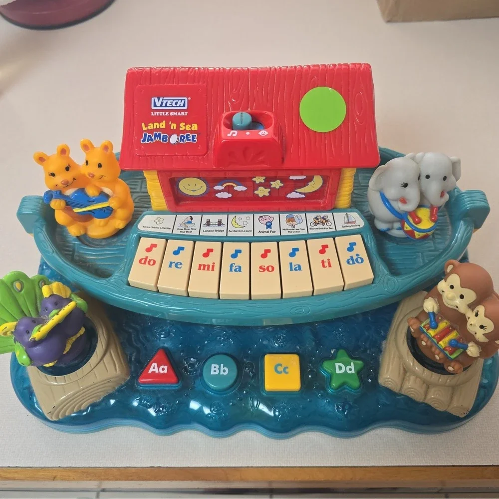 V-Tech-Little Smart-Land 'n Sea Jamboree-Music-Lights-Colors-Piano-Songs-ABCD